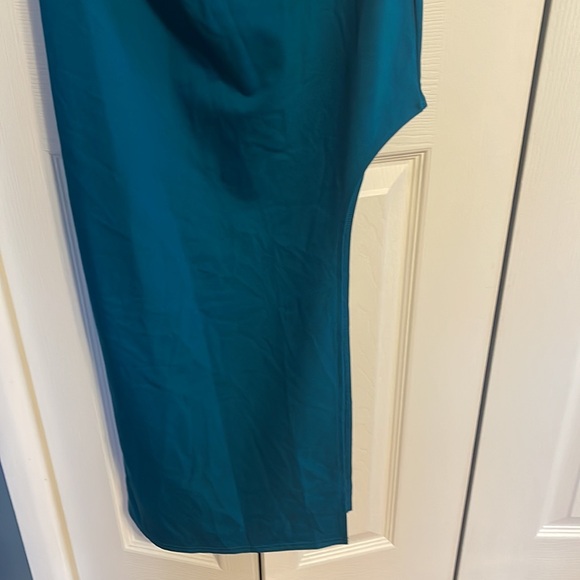 Nordstrom Open Edit sleeveless ruched side slit maxi dress in blue size XS  NWOT - Picture 5 of 9